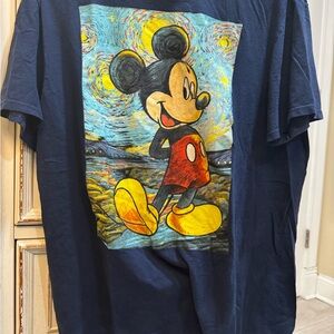 Disney Navy Blue Mickey Mouse Short Sleeve Tee